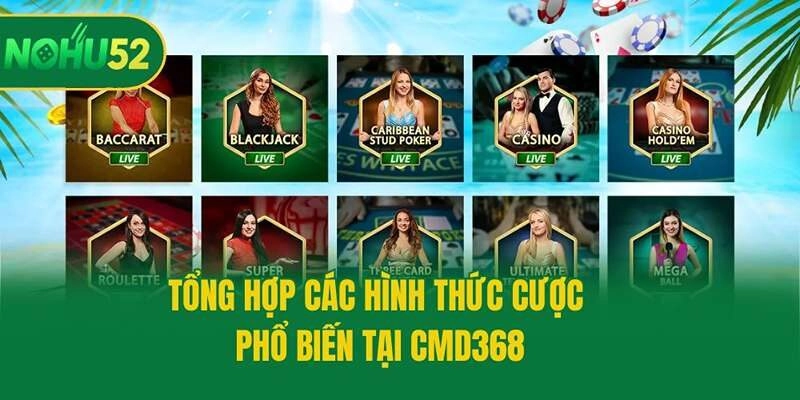 Tổng hợp các hình thức cược phổ biến tại CMD368